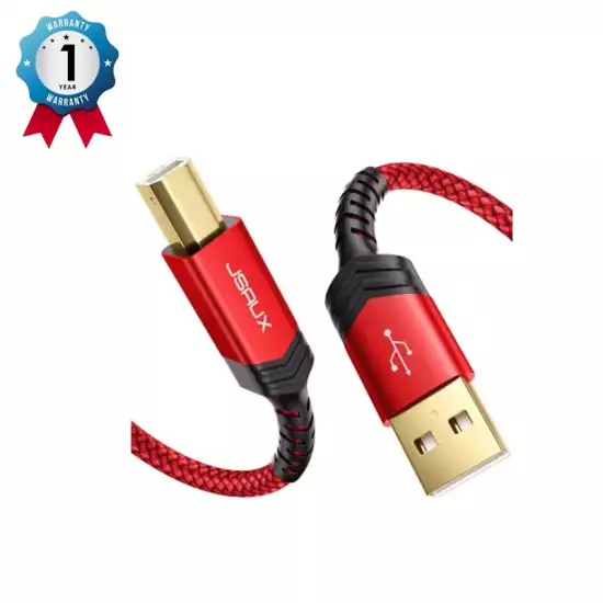 JSAUX Printer Cable, 2M USB Printer Cable USB 2.0 Type A Male to B Male Scanner Cord USB B Cable High Speed for HP, Canon, Epson, Dell, Brother, Lexmark, Xerox, Samsung etc and Piano, DAC (CC027) JSAUX Printer Cable, 2M USB Printer Cable USB 2.0 Type A Male to B Male Scanner Cord USB B Cable High Speed for HP, Canon, Epson, Dell, Brother, Lexmark, Xerox, Samsung etc and Piano, DAC (CC027)