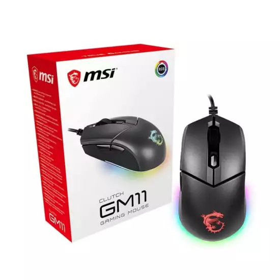 MSI Clutch Gm11 Msi S12-0401650-Cla Clutch Gm11 Gaming Mouse - Graphite Black MSI Clutch Gm11 Msi S12-0401650-Cla Clutch Gm11 Gaming Mouse - Graphite Black