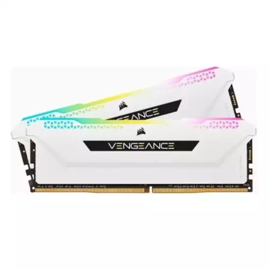 Corsair Vengeance RGB Pro SL 32GB (2x16GB) DDR4 3200 (PC4-25600) C16 1.35V Desktop Memory - White (CMH32GX4M2E3200C16W)