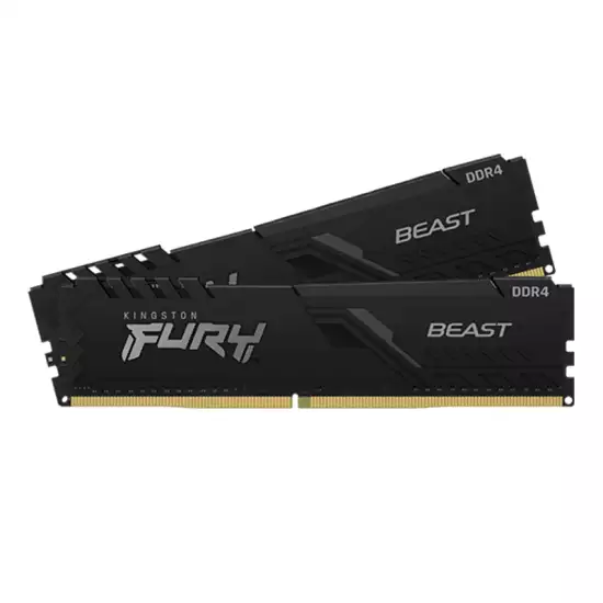 Kingston FURY 16GB (2x8GB) DDR4 3200MT/s CL16 FURY Beast Black XMP - Non-ECC Unbuffered DIMM (Kit of 2) 1RX8 16-18-18 1.35V 288-pin 8Gbit - INTEL & AMD (KF432C16BBK2/16) Kingston FURY 16GB (2x8GB) DDR4 3200MT/s CL16 FURY Beast Black XMP - Non-ECC Unbuffered DIMM (Kit of 2) 1RX8 16-18-18 1.35V 288-pin 8Gbit - INTEL & AMD (KF432C16BBK2/16)