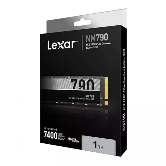Lexar NM790 1TB SSD, M.2 2280 PCIe Gen4x4 NVMe 1.4 Internal SSD, Up to 7400MB/s Read, Up to 6500MB/s Write, Internal Solid State Drive for PS5, PC, Laptop, Gamers, Professionals (LNM790X001T-RNNNG) Lexar NM790 1TB SSD, M.2 2280 PCIe Gen4x4 NVMe 1.4 Internal SSD, Up to 7400MB/s Read, Up to 6500MB/s Write, Internal Solid State Drive for PS5, PC, Laptop, Gamers, Professionals (LNM790X001T-RNNNG)