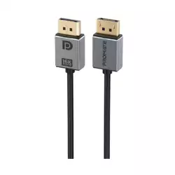 Promate DisplayPort 2.0 Cable, Premium Ultra HD 16K@60Hz Video Display Cord with 80Gbps Bandwidth Transmission, Gold Plated Connectors, 2m Super Slim Cable and for MacBook Pro, Lenovo, HP, DPLink-16K Promate DisplayPort 2.0 Cable, Premium Ultra HD 16K@60Hz Video Display Cord with 80Gbps Bandwidth Transmission, Gold Plated Connectors, 2m Super Slim Cable and for MacBook Pro, Lenovo, HP, DPLink-16K