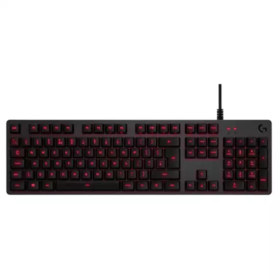 Logitech G413 Mechanical Gaming Keyboard, Backlit Keys, Romer-G Tactile Key Switches, Brushed Aluminum Case, Customizable, USB Pass Through, QWERTY UK Layout - Carbon/Black Logitech G413 Mechanical Gaming Keyboard, Backlit Keys, Romer-G Tactile Key Switches, Brushed Aluminum Case, Customizable, USB Pass Through, QWERTY UK Layout - Carbon/Black