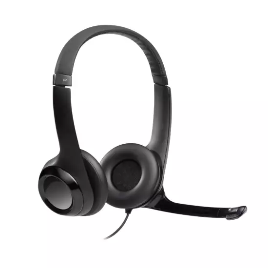 Logitech H390 Wired Headset for PC/Laptop, Stereo Headphones with Noise Cancelling Microphone, USB-A, In-Line Controls, Works with Chromebook - Black Logitech H390 Wired Headset for PC/Laptop, Stereo Headphones with Noise Cancelling Microphone, USB-A, In-Line Controls, Works with Chromebook - Black