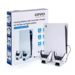 OIVO Cooling Stand with Charging Station and Suction Cooling Fan,Dual Controller