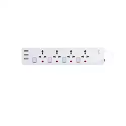 SIA ENDURING GEN1 POWER STRIP 2m Copper 4 Ways + 3 USB - White (SI-PS002W) SIA ENDURING GEN1 POWER STRIP 2m Copper 4 Ways + 3 USB - White (SI-PS002W)