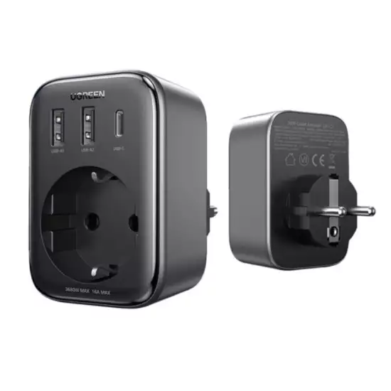 UGREEN 30W 4-in-1 Outlet Extender -Black (90613) Model:CD314