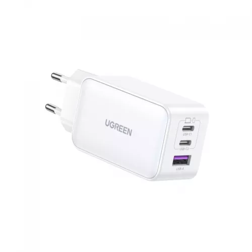 UGREEN USB A/C Wallcharger Nexode Dual C,1xUSB-A,65W,GaN,White Model No.CD244 (15334)