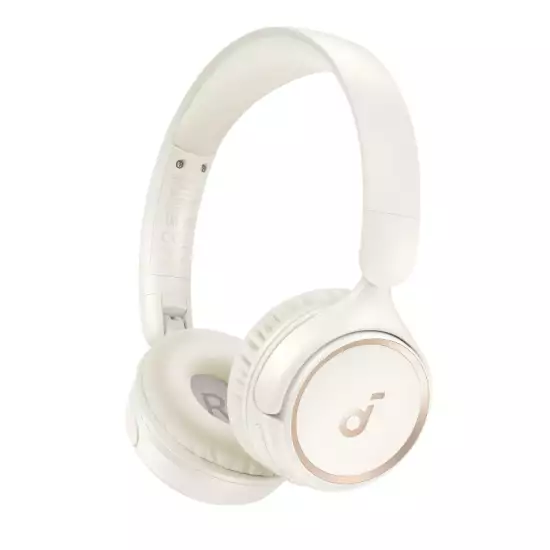 Soundcore H30i Wireless On-Ear Headphones, Foldable Design, Pure Bass, 70H Playtime, Bluetooth 5.3, Lightweight and Comfortable, App Connectivity, Multipoint Connection (White)