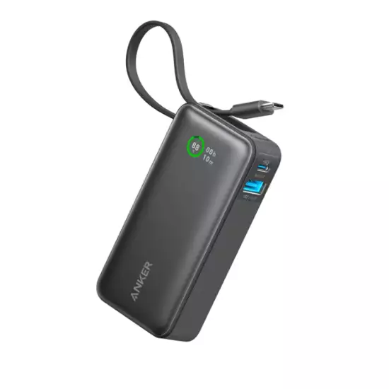Anker Nano Power Bank, 10,000mAh Portable Charger with Built-in USB-C Cable, PD 30W Max Output with 1 USB-C, 1 USB-A, Compatible for iPhone 15/15 Plus/15... (Model No. (A1259H11) Anker Nano Power Bank, 10,000mAh Portable Charger with Built-in USB-C Cable, PD 30W Max Output with 1 USB-C, 1 USB-A, Compatible for iPhone 15/15 Plus/15... (Model No. (A1259H11)