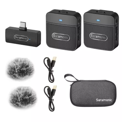 Saramonic Blink100 B6 Wireless Lavalier Lapel Microphone for Android Smartphone With Type-C Port Noise Reduction,Plug and Play Lapel Clip-on Mini Mic For Interview Video Podcast Vlog YouTube