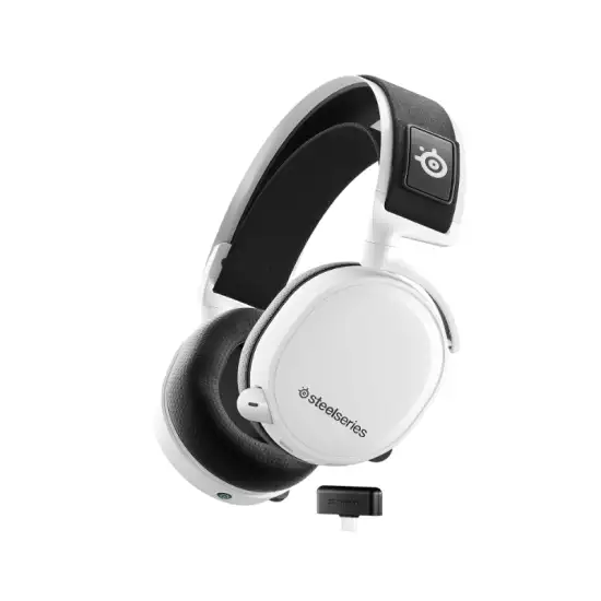Steelseries Arctis 7+ Wireless Gaming Headset  - Lossless 2.4 Ghz - 30 Hour Battery Life - For Pc, Ps5, Ps4, Mac, Android And Switch - White
