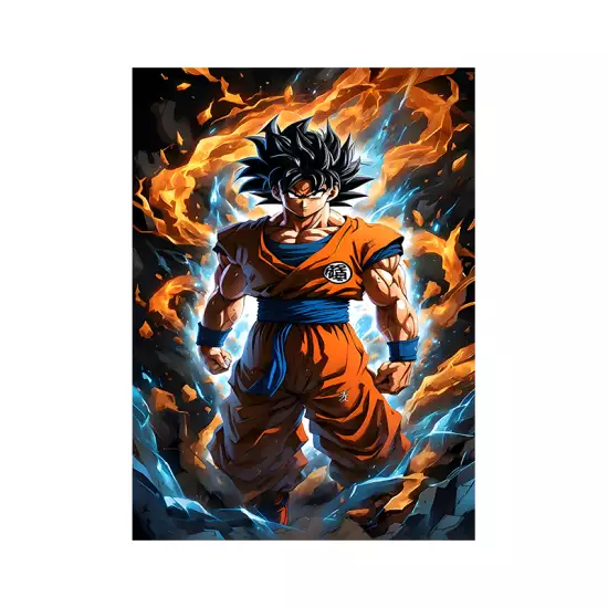 Anime Goku illustration Poster Anime Goku illustration Poster