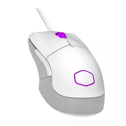 Cooler Master MM310 Wire Gaming Mouse White, Adjustable 12,000 DPI, Palm|Claw Grip, PixArt Optical Sensor, Ultraweave Cable, PTFE Feet, RGB Lighting (MM-310-WWOL1)