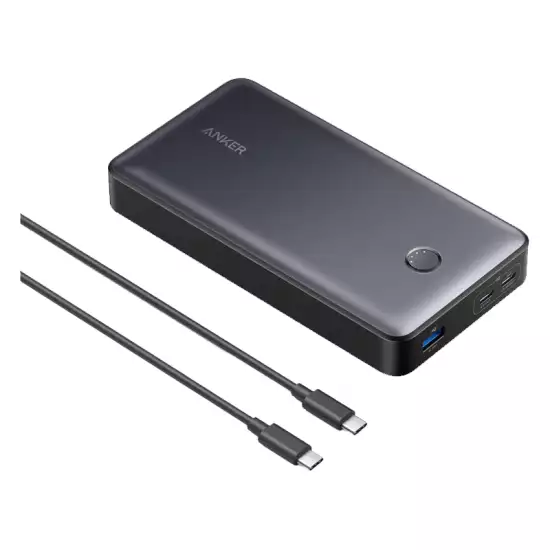 Anker Power Bank, 24,000mAh 65W Portable Charger, 537 Power Bank (PowerCore 24K for Laptop), for Dell XPS, Microsoft Surface, iPad Pro, iPhone 13 Pro, Apple Watch Series 5, and More (A1378H11)