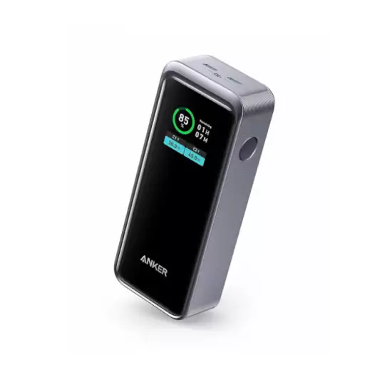 Anker Prime Power Bank, 12,000 mAh 2-Port Portable Charger with 130W Output, Smart Digital Display, Compatible with iPhone 15/14/13 Series, MacBook, Dell (A1335011)
