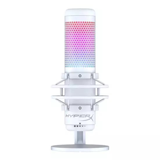 HyperX QuadCast S RGB USB Condenser Microphone with Shock Mount and Pop Filter for Gaming, Streaming, Podcasts