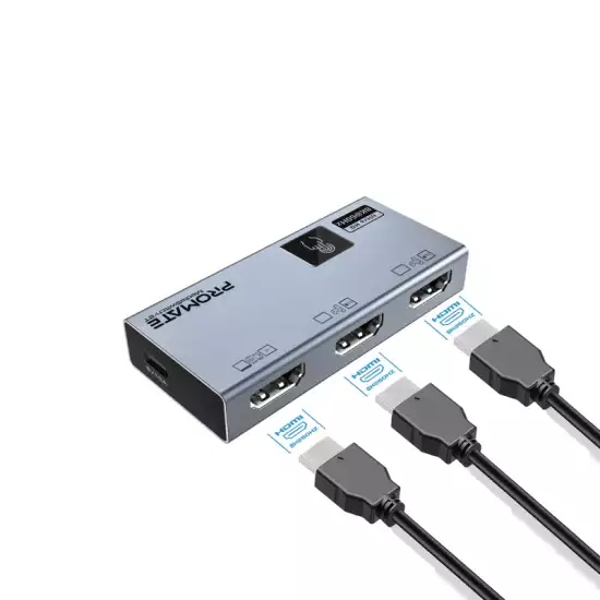 Promat Ultra-HD 8K@60Hz HDMI® Switch with Smart Touch Controle MediaSwitch-2T