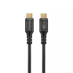 Promate USB-C Cable, Ultra-Fast 240W Power Delivery Thunderbolt 3 Cable with 8K Display Support, Nylon Braided 100cm Cord and 40Gbps Transfer Speed for All Type-C Enabled Devices, PowerBolt240-1M Promate USB-C Cable, Ultra-Fast 240W Power Delivery Thunderbolt 3 Cable with 8K Display Support, Nylon Braided 100cm Cord and 40Gbps Transfer Speed for All Type-C Enabled Devices, PowerBolt240-1M