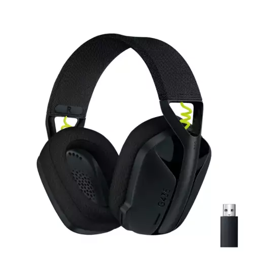 Logitech G435 LIGHTSPEED and Bluetooth Wireless Gaming Headset - Lightweight over-ear headphones, built-in mics, 18h battery, compatible with Dolby Atmos, PC, PS4, PS5, Nintendo Switch, Mobile - Black Logitech G435 LIGHTSPEED and Bluetooth Wireless Gaming Headset - Lightweight over-ear headphones, built-in mics, 18h battery, compatible with Dolby Atmos, PC, PS4, PS5, Nintendo Switch, Mobile - Black