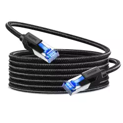 UGREEN Cat8 Pure Copper Ethernet Cable Braided 15m (Black) - 30799 UGREEN Cat8 Pure Copper Ethernet Cable Braided 15m (Black) - 30799