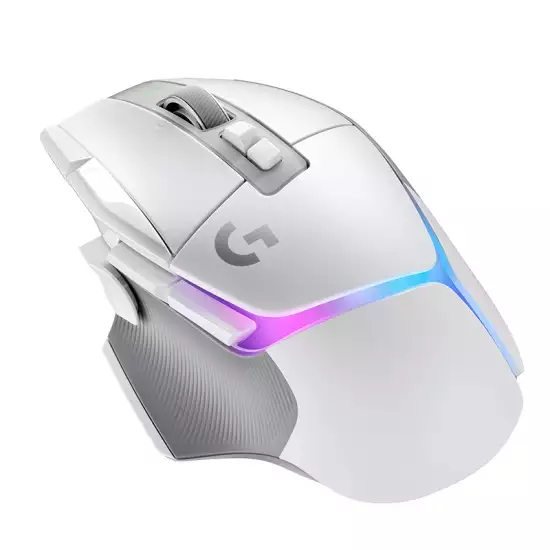 Logitech G502 X Plus Lightspeed Wireless Optical Mouse - LIGHTFORCE hybrid switches, LIGHTSYNC RGB, HERO 25K gaming sensor, compatible with PC - macOS/Windows - White Logitech G502 X Plus Lightspeed Wireless Optical Mouse - LIGHTFORCE hybrid switches, LIGHTSYNC RGB, HERO 25K gaming sensor, compatible with PC - macOS/Windows - White