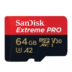 SanDisk 64GB Extreme Pro microSD UHS I Card for 4K Video on Smartphones, Action Cams & Drones 200MB/s Read, 90MB/s Write, SDSQXCU 064G GN6MA, Red/Black SanDisk 64GB Extreme Pro microSD UHS I Card for 4K Video on Smartphones, Action Cams & Drones 200MB/s Read, 90MB/s Write, SDSQXCU 064G GN6MA, Red/Black