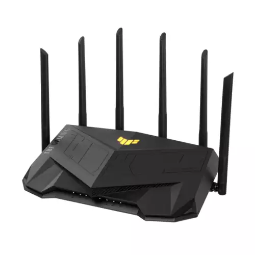 ASUS TUF Gaming AX6000 Dual Band WiFi 6 Gaming Router with dedicated Gaming Port, Dual 2.5G Port, 3steps port forwarding, AiMesh for mesh WiFi, AiProtection Pro network security and AURA RGB lighting