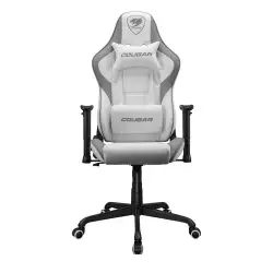Cougar Gaming Chair Armor Elite, Steel-Frame, Breathable PVC Leather, 160° Recliner System, 120Kg Weight Capacity, 2D Adjustable Arm-Rest, Steel 5-Star Base- White