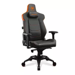 COUGAR ARMOR EVO 4-way Lumbar Support Gaming Chair, Breathable Premium PVC Leather, Full Steel Frame, 4D Adjustable Armrest, Class 4 Gas Lift Cylinder, Extra-Size Wheels, Black-Orange | 3MEVOORB.0001