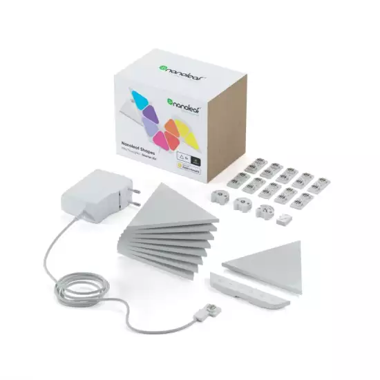Nanoleaf Shapes Mini Triangles Starter Kit (9 panels) - NL48-0002TW-9PK-UK | Nanoleaf Nanoleaf Shapes Mini Triangles Starter Kit (9 panels) - NL48-0002TW-9PK-UK | Nanoleaf