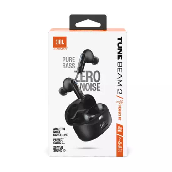 JBL Tune Beam 2 True Wireless Noise Cancelling Earbuds Black JBL Tune Beam 2 True Wireless Noise Cancelling Earbuds Black
