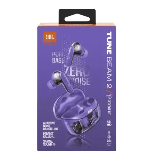 JBL Tune Beam 2 Ghost True Wireless Noise Cancelling Earbuds Purple JBL Tune Beam 2 Ghost True Wireless Noise Cancelling Earbuds Purple