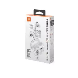 JBL Tune Beam 2 True Wireless Noise Cancelling Earbuds Ghost White