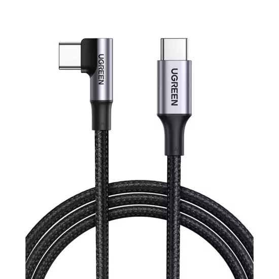 UGREEN USB C to USB C 90 Degree 100W PD Fast Charging 1M Cable | 70643