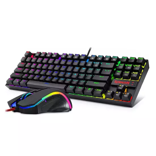 Redragon K552 Tenkeyless Wired Mechanical Gaming Keyboard and Mouse Combo - Black | K552-RGB-BA Redragon K552 Tenkeyless Wired Mechanical Gaming Keyboard and Mouse Combo - Black | K552-RGB-BA