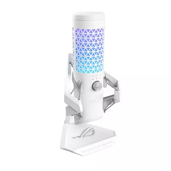 ASUS ROG Carnyx USB Cardioid Condenser Gaming And Streaming Microphone - White