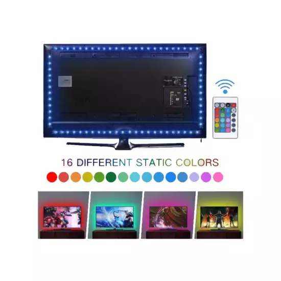 Twisted Mind RGB LED Strip USB Powered Light 2 Meters Twisted Mind RGB LED Strip USB Powered Light 2 Meters
