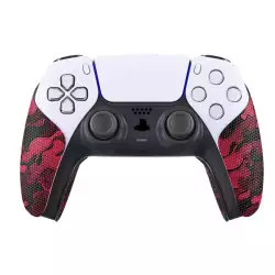 Playvital Anti-Skid Sweat-Absorbent Controller Grip for ps5 Controller, Professional Textured Soft Rubber Pads Handle Grips for ps5 Controller - Black Red Camouflage - PFPJ065 Playvital Anti-Skid Sweat-Absorbent Controller Grip for ps5 Controller, Professional Textured Soft Rubber Pads Handle Grips for ps5 Controller - Black Red Camouflage - PFPJ065