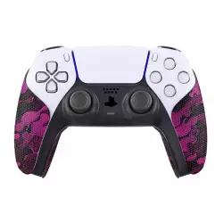 PlayVital Anti-Skid Sweat-Absorbent Controller Grip for PS5 Controller, Professional Textured Soft Rubber Pads Handle Grips for PS5 Controller - Rose Red Black Camouflage - PFPJ066 PlayVital Anti-Skid Sweat-Absorbent Controller Grip for PS5 Controller, Professional Textured Soft Rubber Pads Handle Grips for PS5 Controller - Rose Red Black Camouflage - PFPJ066
