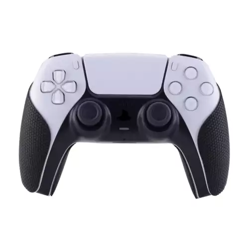 PlayVital Black Anti-Skid Sweat-Absorbent Controller Grip for PS5 Controller, Professional Textured Soft Rubber Pads Handle Grips for PS5 Controller - PFPJ001