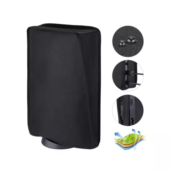 PlayVital Nylon PS5 Dust Cover, Soft Neat Lining Dust Guard for PS5 Console, Anti Scratch Waterproof Cover Sleeve for PlayStation 5 Console Digital Edition & Regular Edition - PFPJ PlayVital Nylon PS5 Dust Cover, Soft Neat Lining Dust Guard for PS5 Console, Anti Scratch Waterproof Cover Sleeve for PlayStation 5 Console Digital Edition & Regular Edition - PFPJ