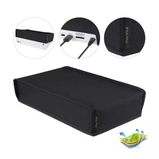 PlayVital Black Nylon Dust Cover for Xbox Series S Console, Soft Neat Lining Dust Guard, Anti Scratch Waterproof Cover Sleeve for Xbox Series S Console - X3PJ002 PlayVital Black Nylon Dust Cover for Xbox Series S Console, Soft Neat Lining Dust Guard, Anti Scratch Waterproof Cover Sleeve for Xbox Series S Console - X3PJ002