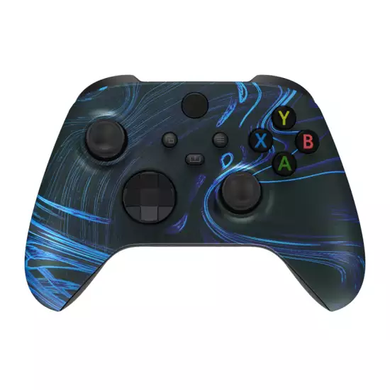 Soft Touch Blue Swirl Front Shell For Xbox Series X/S Controller-FX3T168WS