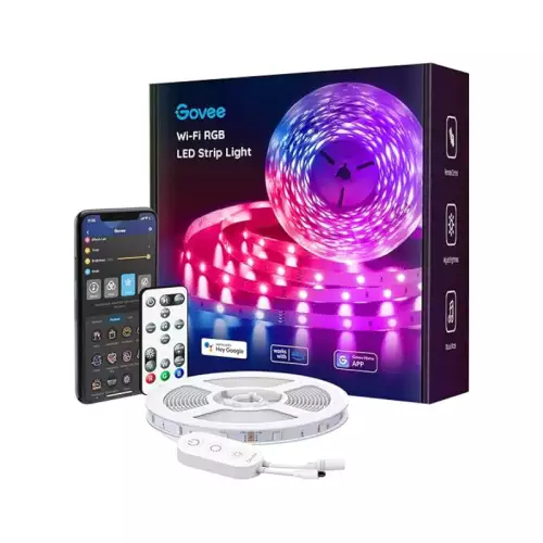 Govee Alexa LED Lights 5m, Smart WiFi RGB LED Strip Lights APP Control and Google Assistant Compatible, Music Sync Colour Changing for Bedroom, Living Room, Home, Party
