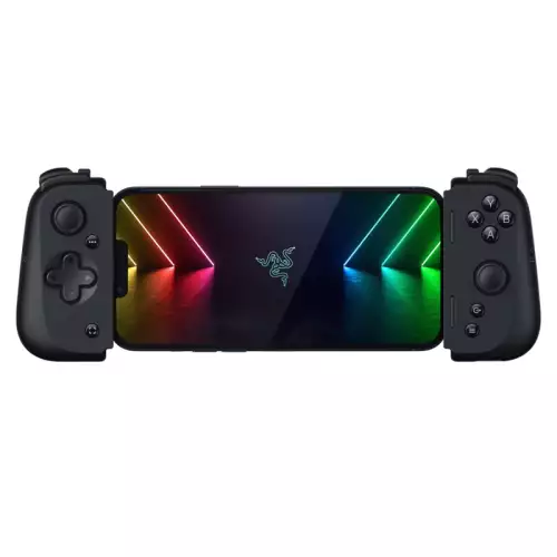 Razer Kishi V2 Mobile Gaming Controller for iPhone: Console Quality Gaming Controls Universal Fit with Extendable Bridge Stream PC, Black, RZ06-04190100-R3M1