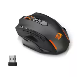 REDRAGON M691 MIST Wireless Gaming Mouse - 4,800 DPI Optical Sensor - Ergonomic Design with Thumb Rest - 3 Side Buttons - Rapid Fire Button REDRAGON M691 MIST Wireless Gaming Mouse - 4,800 DPI Optical Sensor - Ergonomic Design with Thumb Rest - 3 Side Buttons - Rapid Fire Button