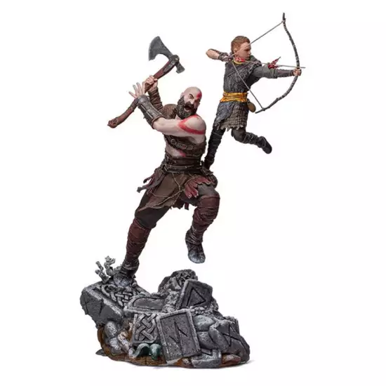 GOD OF WAR - KRATOS AND ATREUS BDS ART SCALE 1/10 STATUE BY IRON STUDIOS GOD OF WAR - KRATOS AND ATREUS BDS ART SCALE 1/10 STATUE BY IRON STUDIOS