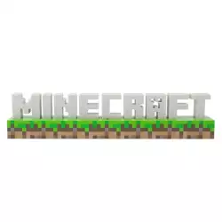 Minecraft Logo Light - Battery or USB Powered - 2 Light Modes - Minecraft Lamp and Room Décor Night Light