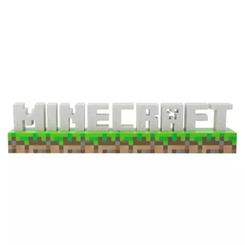 Minecraft Logo Light - Battery or USB Powered - 2 Light Modes - Minecraft Lamp and Room Décor Night Light